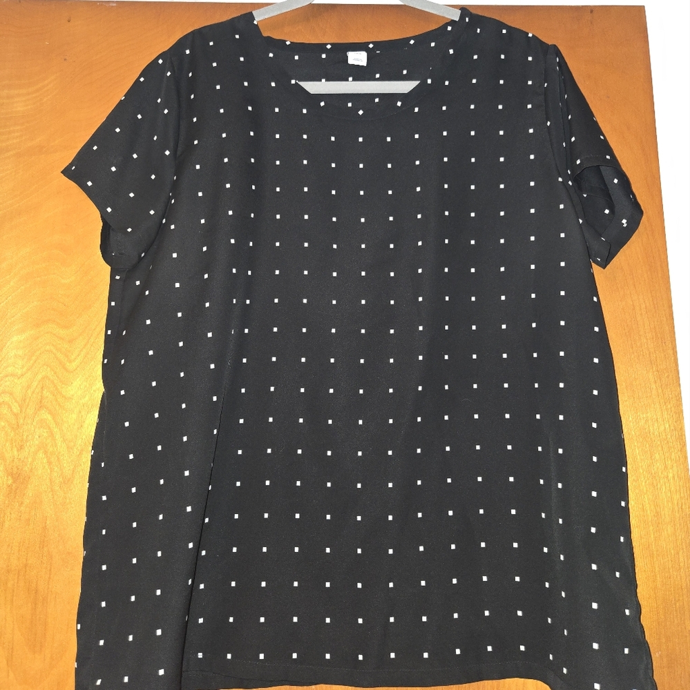 Black polka dot blouse by Old Navy